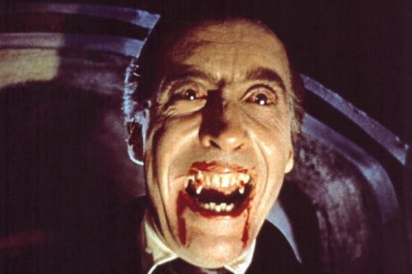 The festival plays on the lore of the vampire Dracula, here portrayed by the late actor Christopher Lee in the 1958 film 