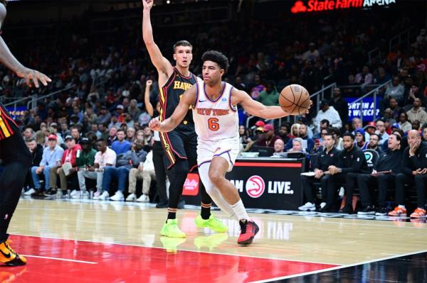 Quentin Grimes was benched for the Knicks' game against the Celtics on Friday.