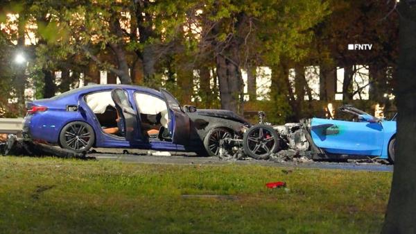 The other car involved in the accident.