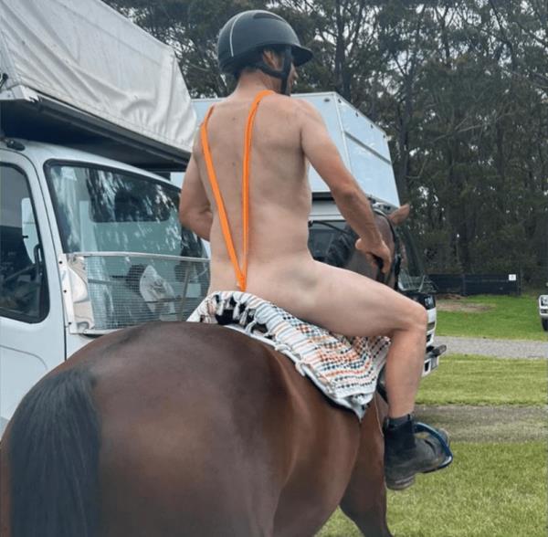 Shane Rose wearing a mankini.