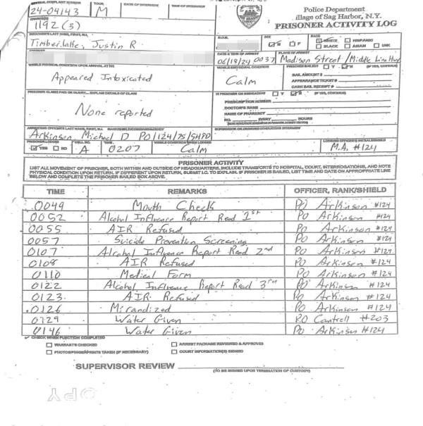 Justin Timberlake claimed to have had just aone martiniaa before being stopped by cops for alleged drunken driving in the Hamptons early Tuesday a and refused to take a Breathalyzer three times, the criminal complaint shows.