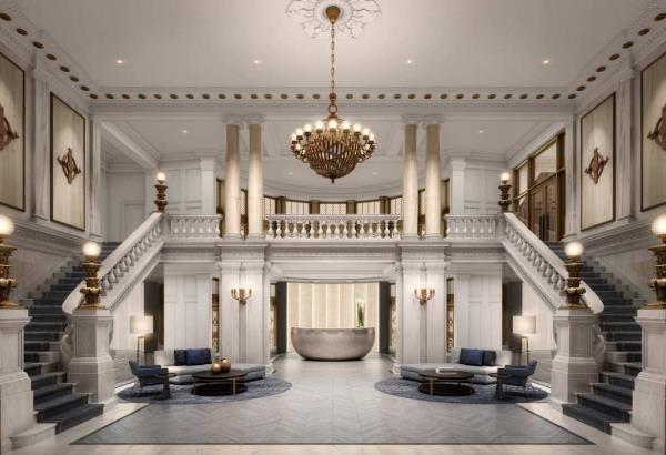 Interior of 108 Leonard's lobby. 