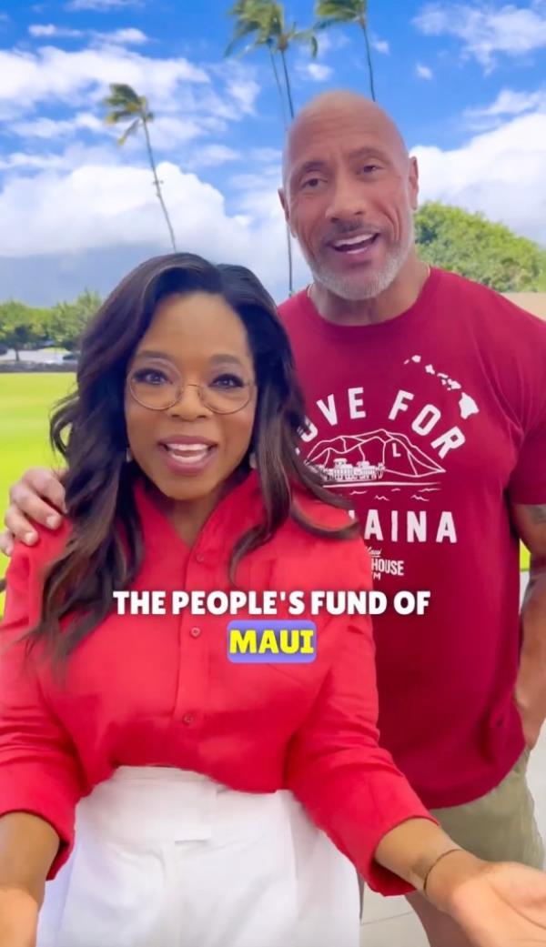 Oprah Winfrey and Dwayne 