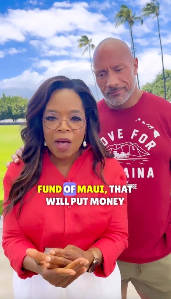 Oprah Winfrey and Dwayne 
