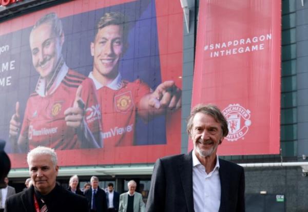 Ineos chairman Jim Ratcliffe is pictured at Manchester United's Old Trafford stadium