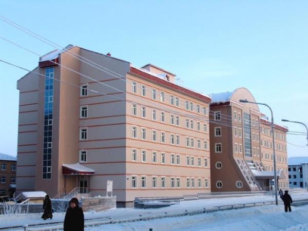 picture of Salekhard District Clinical Hospital wher<em></em>e Alexei Navalny's body was being kept. 