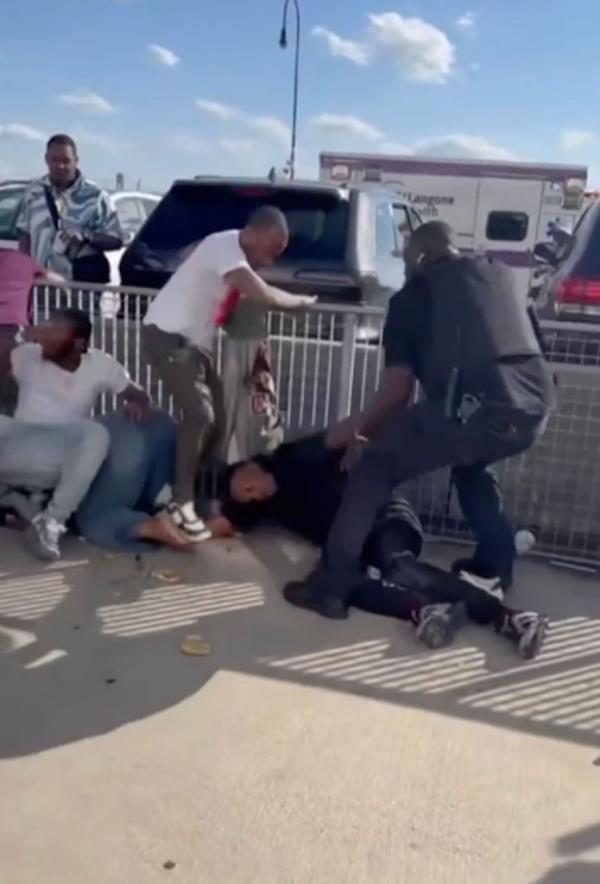 The fight appeared to have erupted after the boat docked at the pier. 