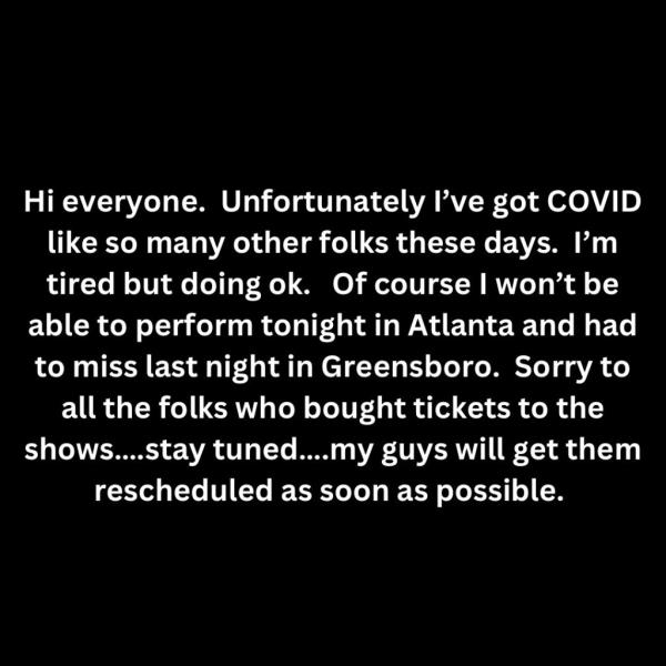 Frankie Valli had to reschedule two tour dates in August after being diagnosed with COVID.