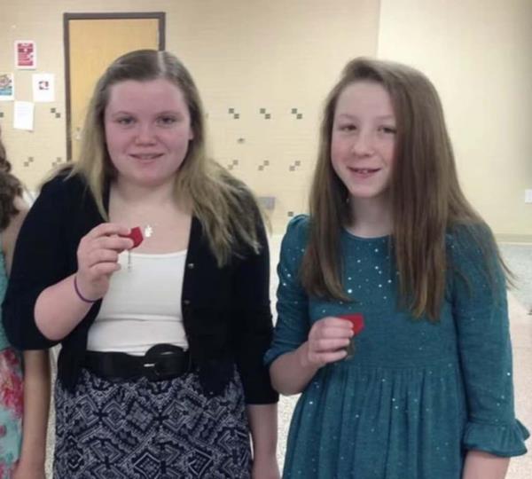 Libby German (left) and Abby Williams (right) 