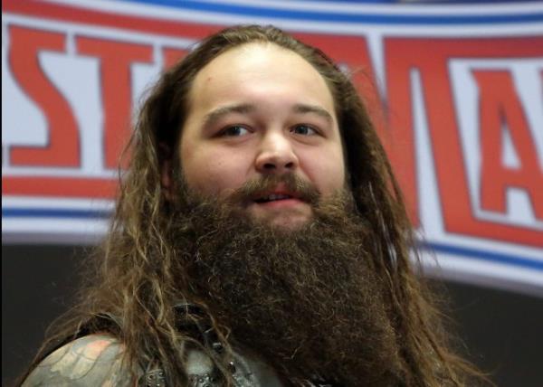 NEW YORK, NY - MARCH 29: WWE professio<em></em>nal wrestler Bray Wyatt attends WWE WrestleMania Stars Ring The NYSE Opening Bell at New York Stock Exchange on March 29, 2016 in New York City. (Photo by Mo<em></em>nica Schipper/FilmMagic)
