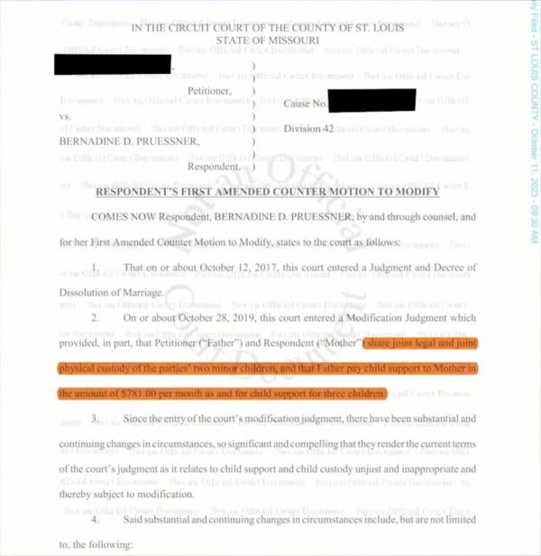 Court paperwork.