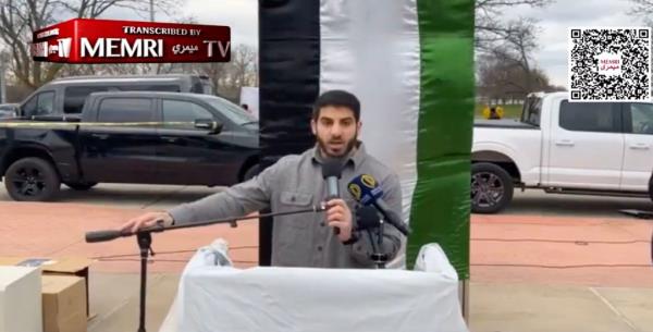 Tarek Bazzi is seen speaking at the event.