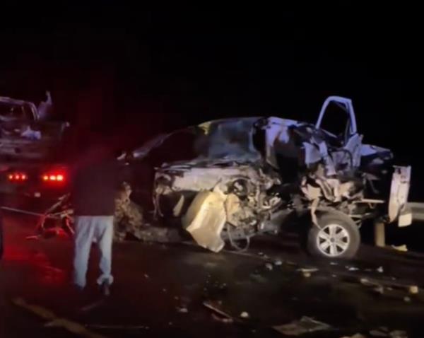 Mangled cars spotted at scene of Dixie Chicks founder Laura Lynch's fatal head-on collision in Texas