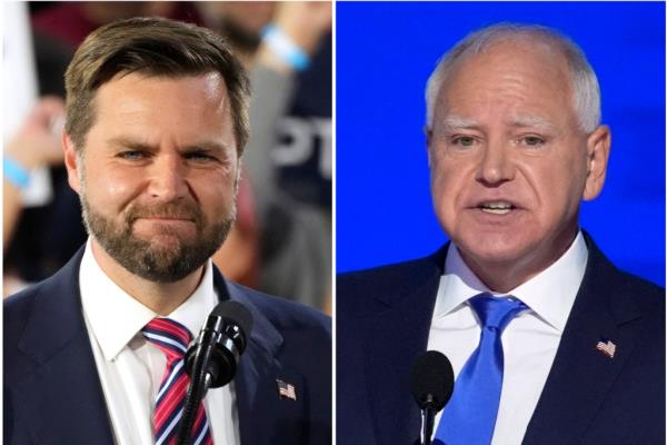 JD Vance and TIm Walz