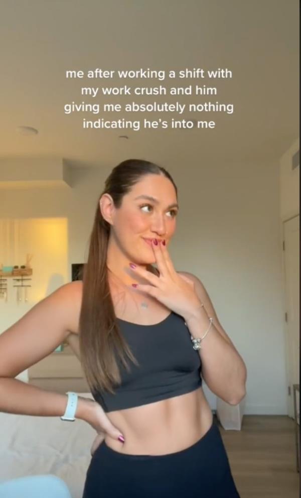 Another creator, who goes by @lindsaaybogaati, posted a video of her smiling and added that she spent the whole day with her work crush who hadn’t even “indicated” he was “into” her.</p>

<p>　　