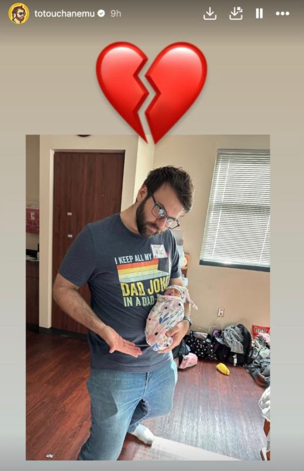 Allen remembered his newborn girl on Sunday. 