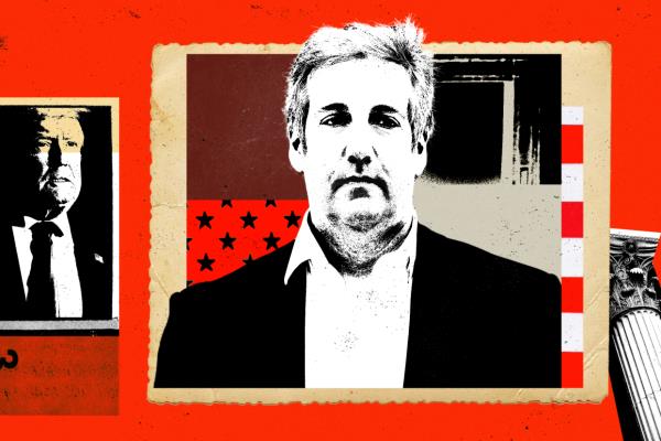 Photo illustration of Do<em></em>nald Trump and Michael Cohen