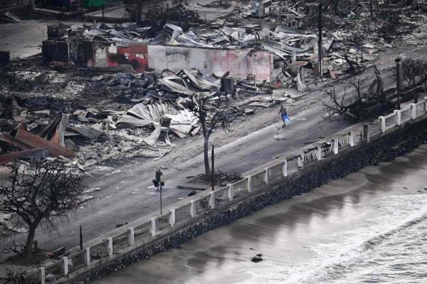 Front Street in Lahaina destroyed after wildfire