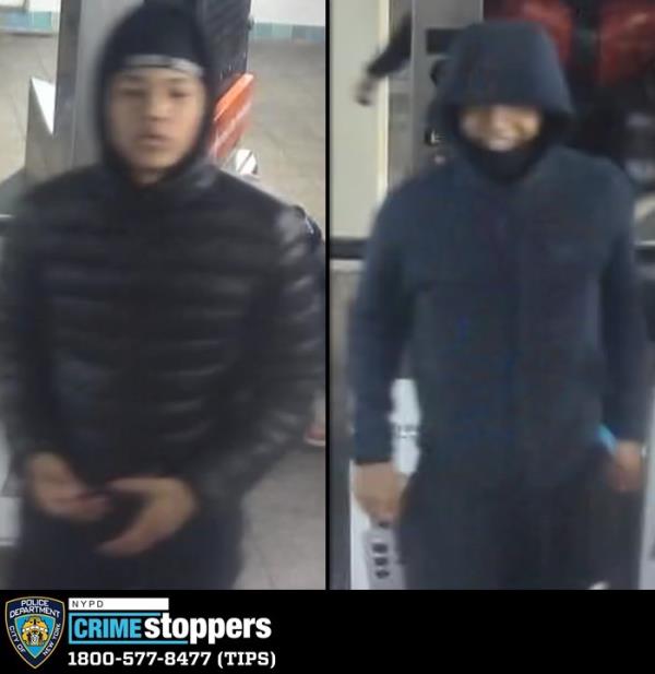Eight unidentified men, one in a black jacket, are wanted by the NYPD in co<em></em>nnection to a gang assault that occurred on West 42 Street and 7 Avenue.