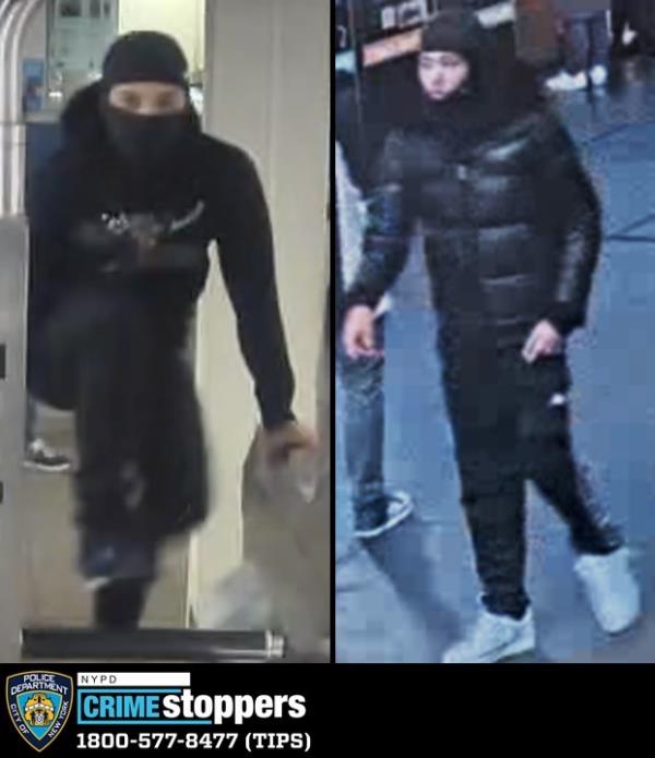 Photo depicts men with varying complexions, some wearing black masks and jackets.