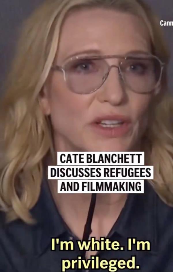 Cate Blanchett at a press co<em></em>nference at Cannes Film Festival