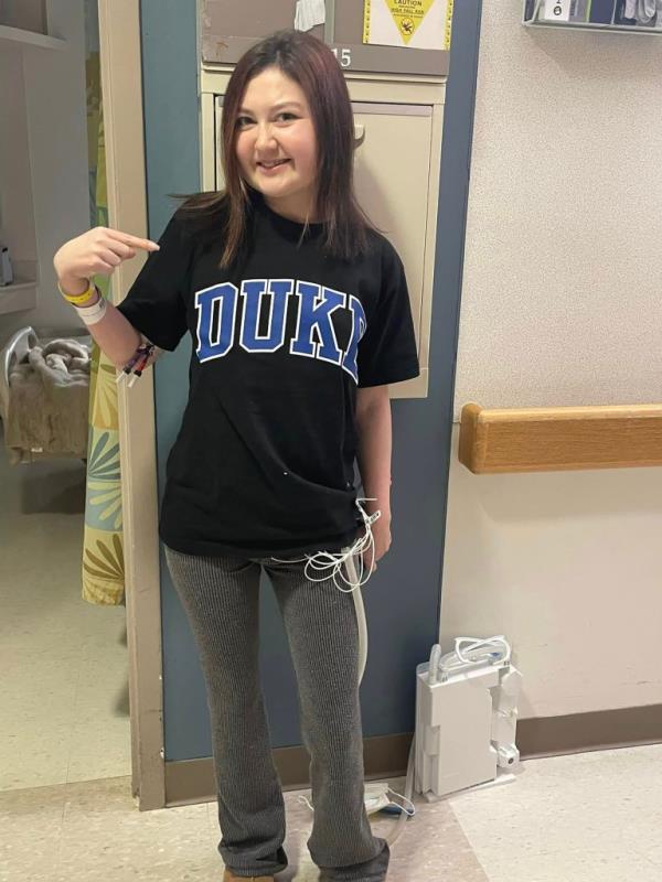 Taylor Stephenson at Duke University Hospital. 