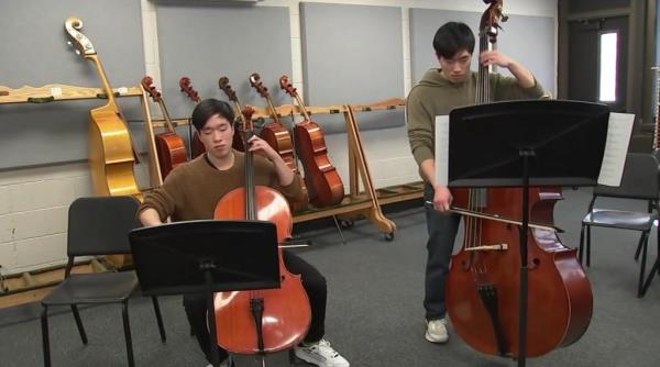 The brothers played instruments, Devon on the cello and Dylan playing the double bass, and both were selected in September to participate in the All-State Music Festival last month.