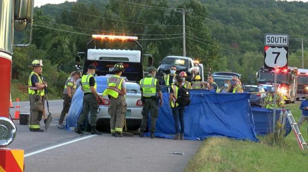 Seward crossed a double line and collided head-on with another vehicle in Vermont when she was 16.