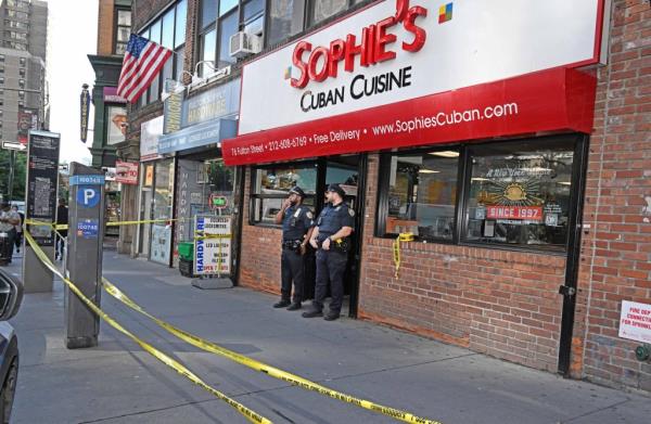 A dead baby was found inside the bathroom area of Sophie's Cuban Cuisine in lower Manhattan around 10:00 AM this morning