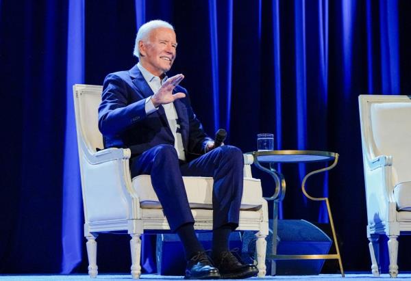 Joe Biden was joined by Barack Obama and Bill Clinton in a mega fundraiser in March.