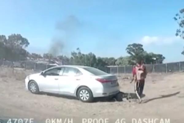 Terrorists stormed an Israeli music festival and butchered festivalgoers in cold blood before looting their belongings, chilling new dashcam footage has revealed.
