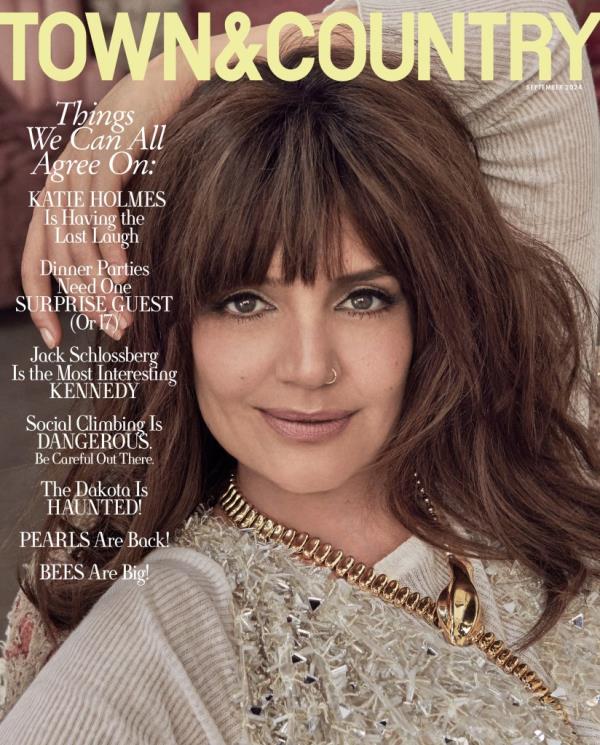 Katie Holmes on the cover of Town & Country Magazine's September issue.