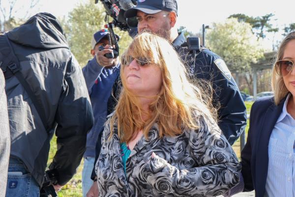 Asa Ellerup arrives at the Arthur M. Cromarty Court Complex in Riverhead, NY for a court appearance for Rex Heuermann on April 17, 2024.