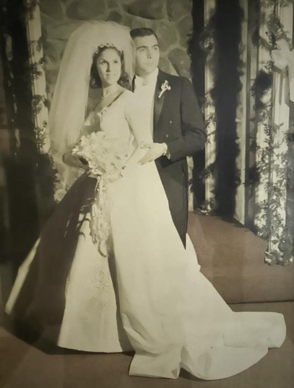 Fifty couples, Helaine and George Templeton included, renew their wedding vows at Empire Steak House, Manhattan, NY on Valentine's Day 2024.