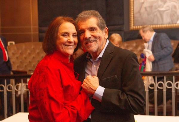 Fifty couples renew wedding vows at Empire Steak House, Manhattan on Valentine's Day 2024; Carol and Gregory Harris married for 38 years.