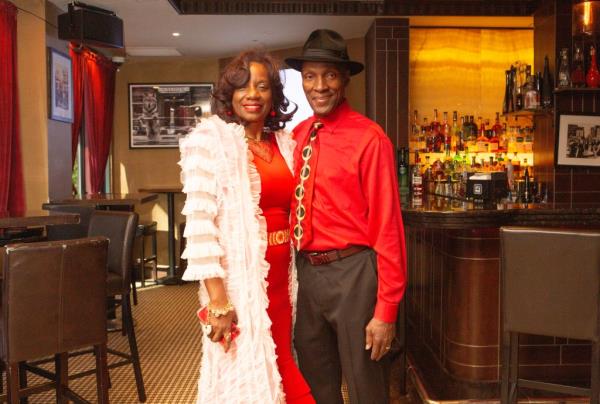 Renewing wedding vows for couple married 16 years at Empire Steak House in Manhattan, NY on Valentine's Day 2024.