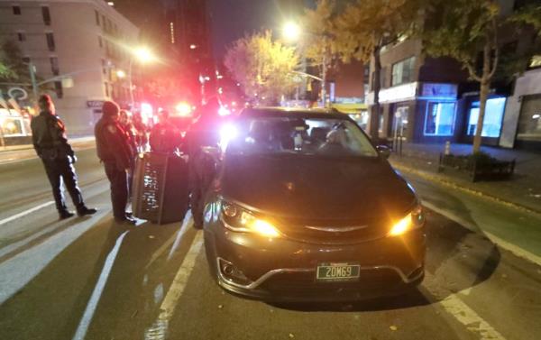 The hybrid van was parked on the Upper East Side.