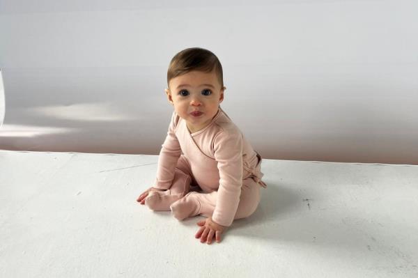 MJ Lutzker was born on July 5, 2023, and got into modeling after her mom, Sarah, submitted cute photos to State Management Kids NYC.