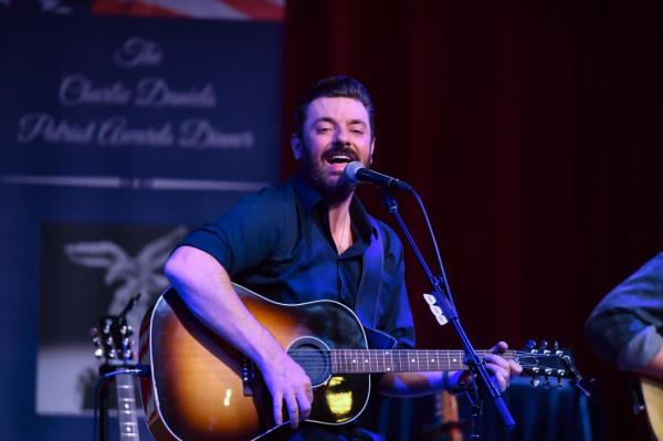 Chris Young performs o<em></em>nstage during the 2023 Charlie Daniels Patriot Awards at City Winery in Nashville in September 2023.