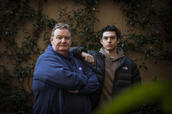 Robert Campbell and his son Spencer. The pair were in a car when Robert coughed and passed out.