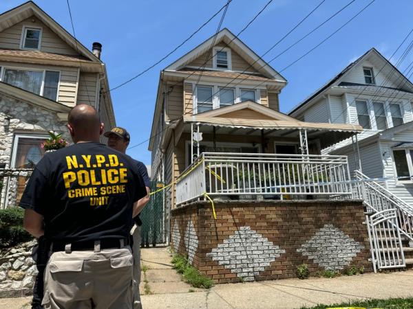 Cops outside the Cavak home.