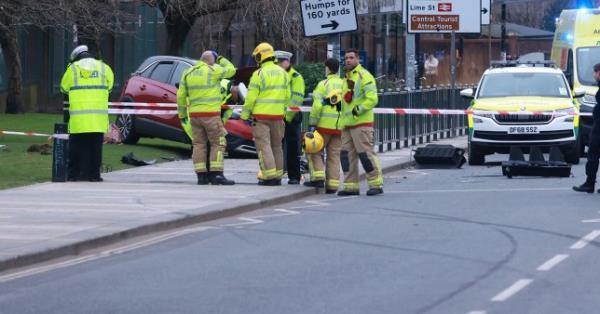 A woman was hit by a car and killed after a passenger slammed on the vehicle's handbrake.Barbara Jones, 60, died after being struck by a Vauxhall Crossland on Brownlow Hill in Liverpool city centre. Anthony Critchlow, of Ruthven Road in Wavertree, has admitted causing her death by dangerous driving.