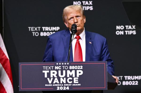 Republican presidential nominee Do<em></em>nald Trump speaks at a campaign rally this week.