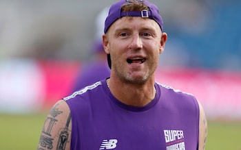 Andrew Flintoff before The Hundred men's match at Headingly, Leeds
