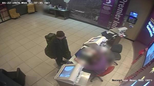 EDITORS NOTE IMAGE BLURRED AT SOURCE Screen grab taken from a video dated 22/01/24 issued by Northumbria Police showing GP Thomas Kwan arriving at a Premier Inn on Newgate Street in Newcastle city centre. Kwan, 53, who is a partner of a surgery in Sunderland, is on trial for the attempted murder of Patrick O'Hara, then aged 71, at his mother's home in Newcastle city centre on January 22. Kwan has pleaded guilty to administering a noxious substance but the Crown's case is that he meant to kill the pensioner. Issue date: Thursday October 3, 2024.. See PA story COURTS GP. Photo credit should read: Northumbria Police/PA Wire NOTE TO EDITORS: This handout photo may o<em></em>nly be used for editorial reporting purposes for the co<em></em>ntemporaneous illustration of events, things or the people in the image or facts mentio<em></em>ned in the caption. Reuse of the picture may require further permission from the copyright holder. Kwan has pleaded guilty to administering a noxious substance but the Crown's case is that he meant to kill the pensioner. Issue date: Thursday October 3, 2024. PA Photo. See PA story COURTS GP. Photo credit should read: Northumbria Police/PA Wire NOTE TO EDITORS: This handout photo may o<em></em>nly be used for editorial reporting purposes for the co<em></em>ntemporaneous illustration of events, things or the people in the image or facts mentio<em></em>ned in the caption. Reuse of the picture may require further permission from the copyright holder. Northumbria Police