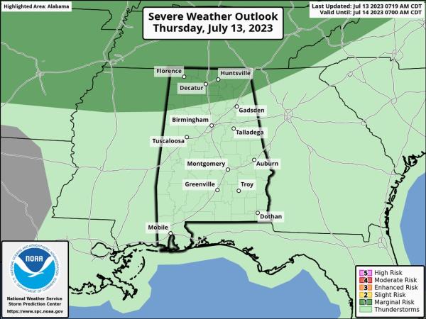 Thursday severe weather outlook