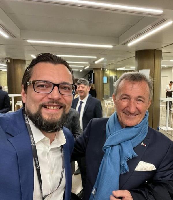 Roman Barto? with CEO Dassault Systemes Bernard Charles. 