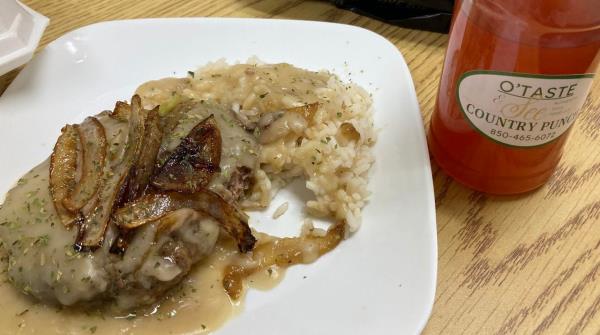 Hamburger steak at  O'Taste & See
