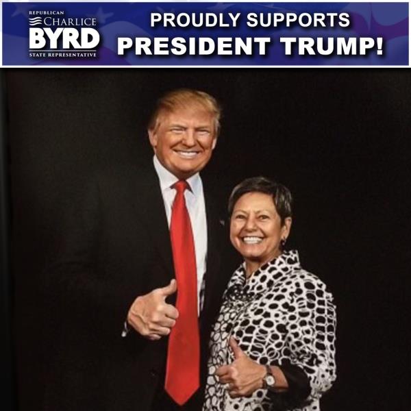 Trump and Charlice Byrd.