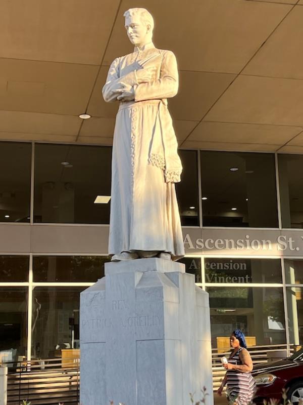 Statue outside St. Vincent's Hospital